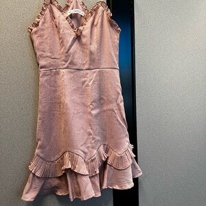 Hello Molly Blush Ruffle Dress